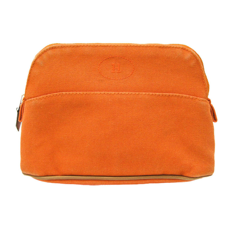Hermès Bolide Orange Canvas Clutch Bag (Pre-Owned)