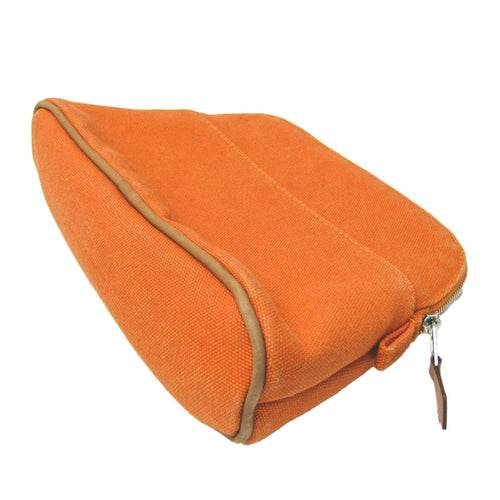 Hermès Bolide Orange Canvas Clutch Bag (Pre-Owned)