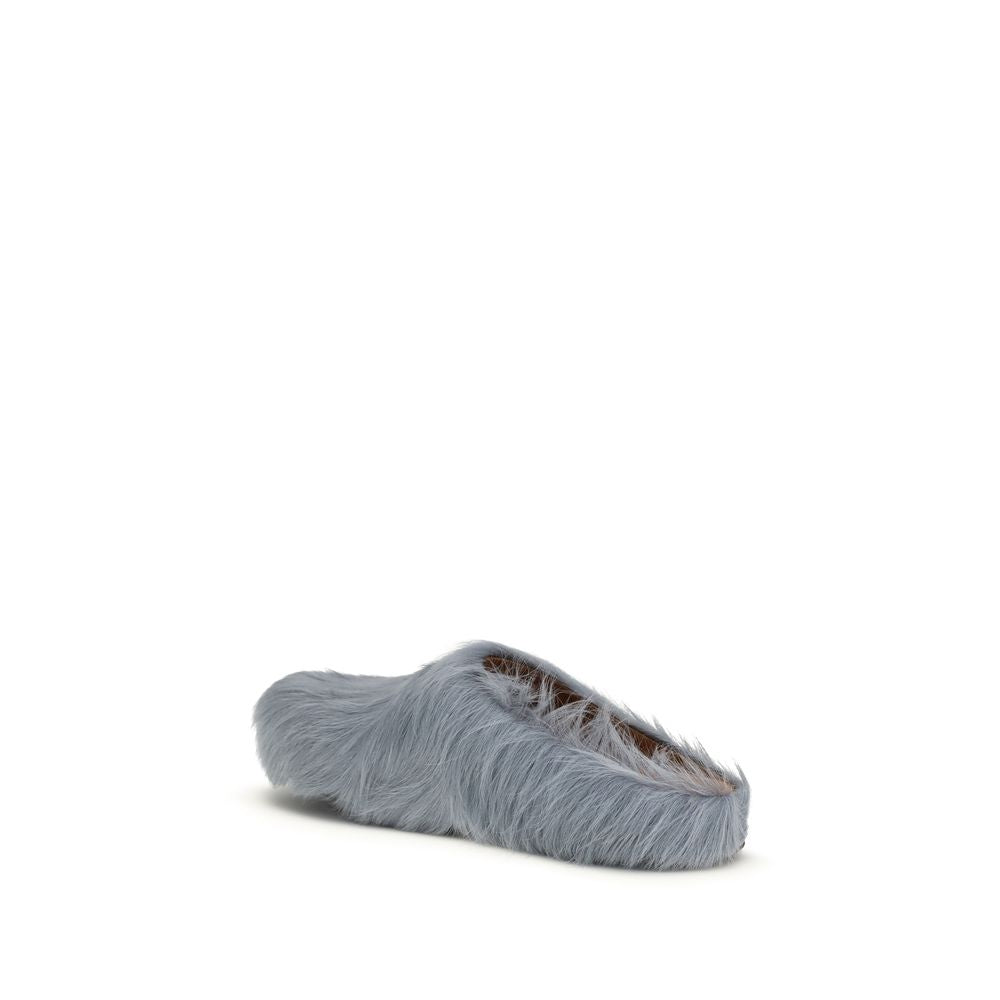 Marni Blue Calf Leather Bos Taurus Men's Mules
