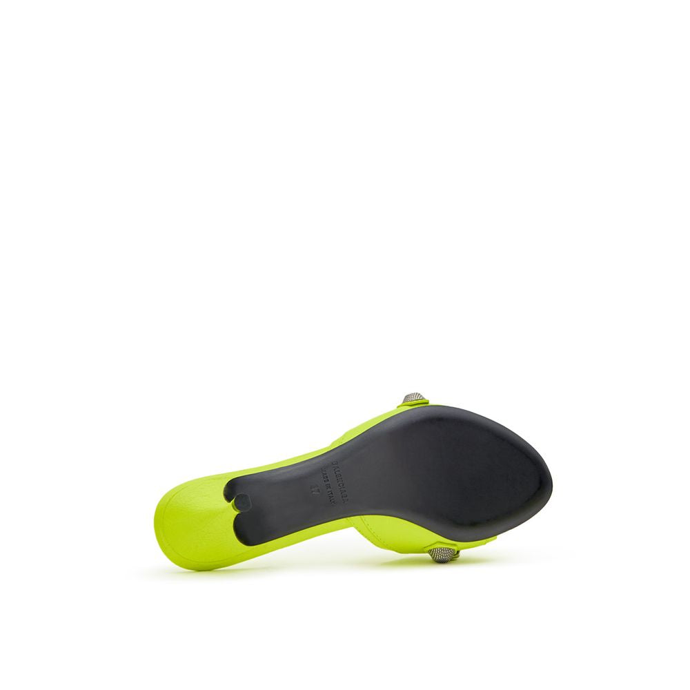Balenciaga Yellow Leather Women's Mules