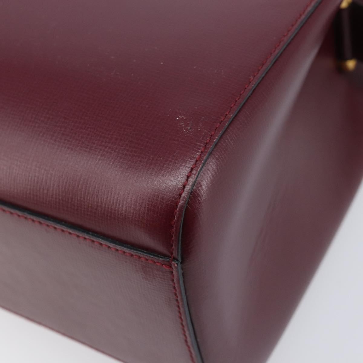 Cartier Must De Cartier Leather Burgundy Leather Shoulder Bag Bag (Pre-Owned)