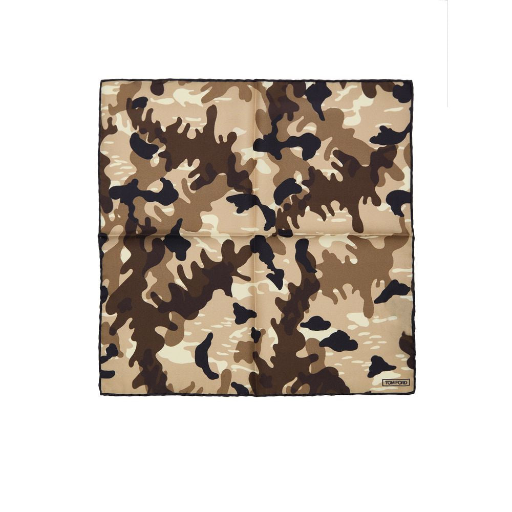 Tom Ford Beige Silk Pocket Men's Square