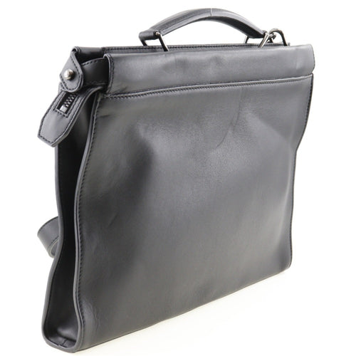 Fendi Peekaboo Black Leather Shoulder Bag (Pre-Owned)