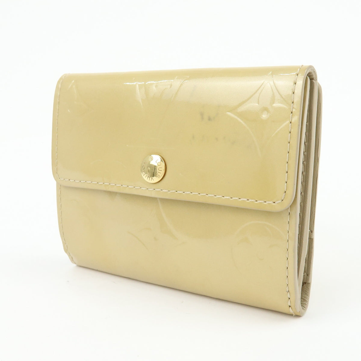 Louis Vuitton Ludlow Vernis Beige Patent_Leather Wallets Accessory (Pre-Owned)