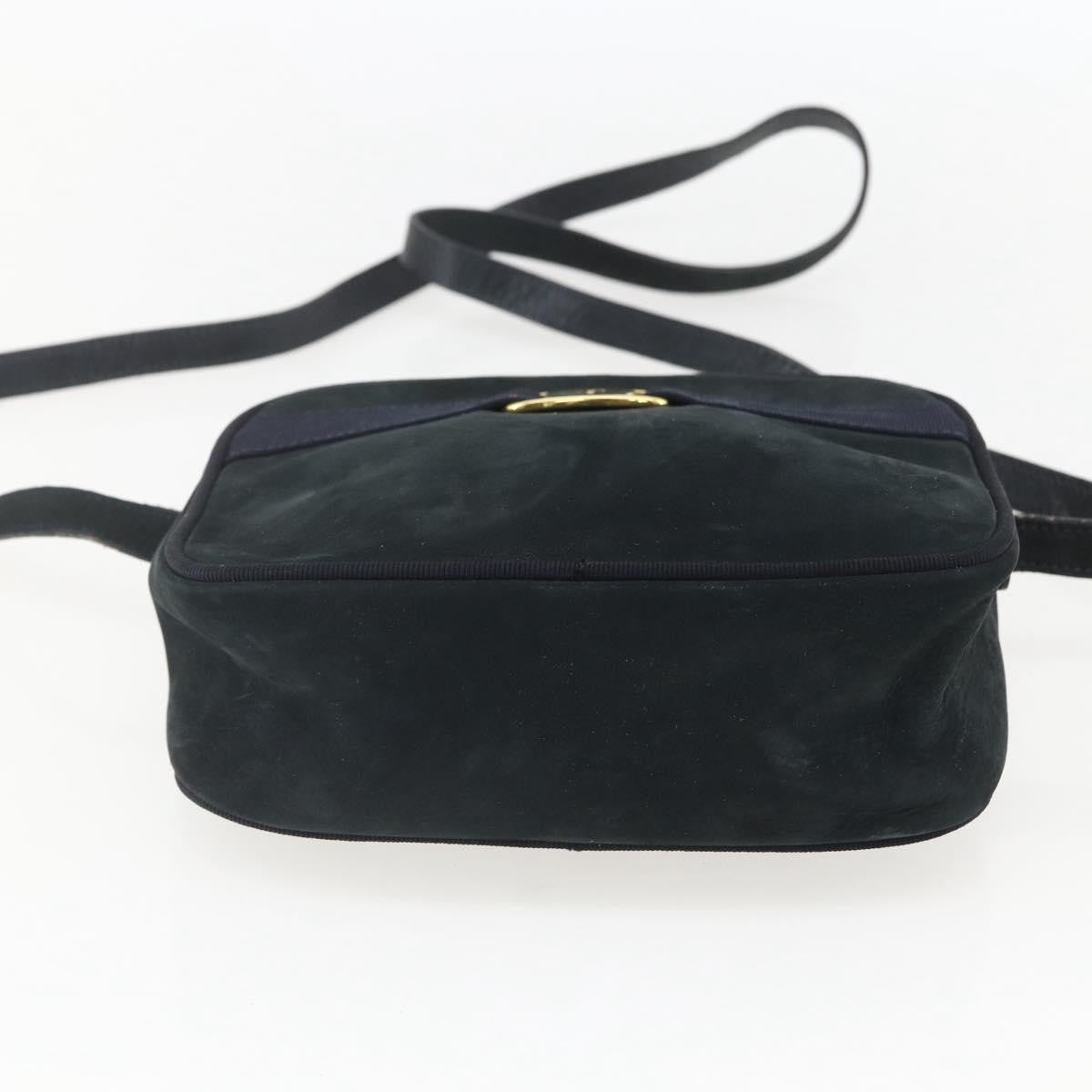 Salvatore Ferragamo Vala Suede Navy Suede Shoulder Bag Bag (Pre-Owned)