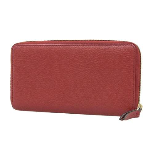 Gucci Zip Around Red Leather Wallet  (Pre-Owned)