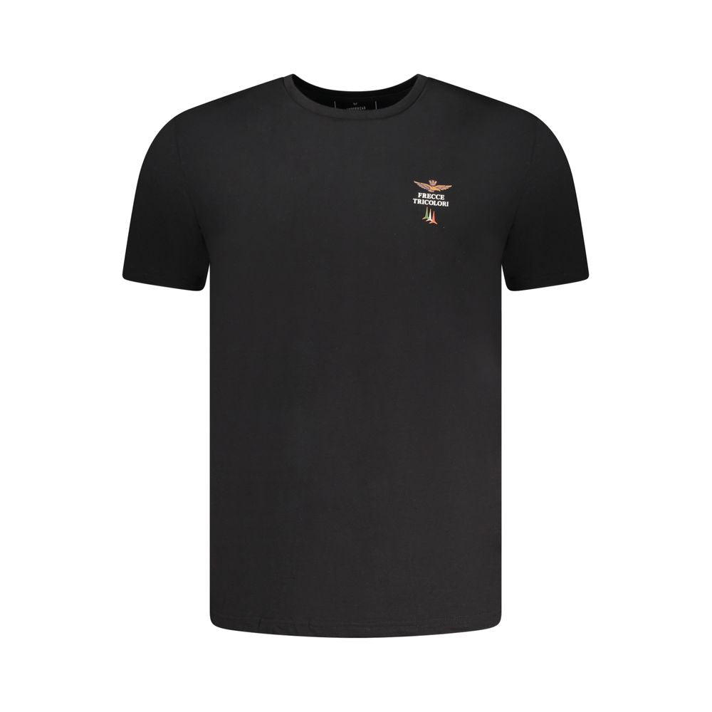 Aeronautica Militare Black Cotton Men's Men's T-Shirt