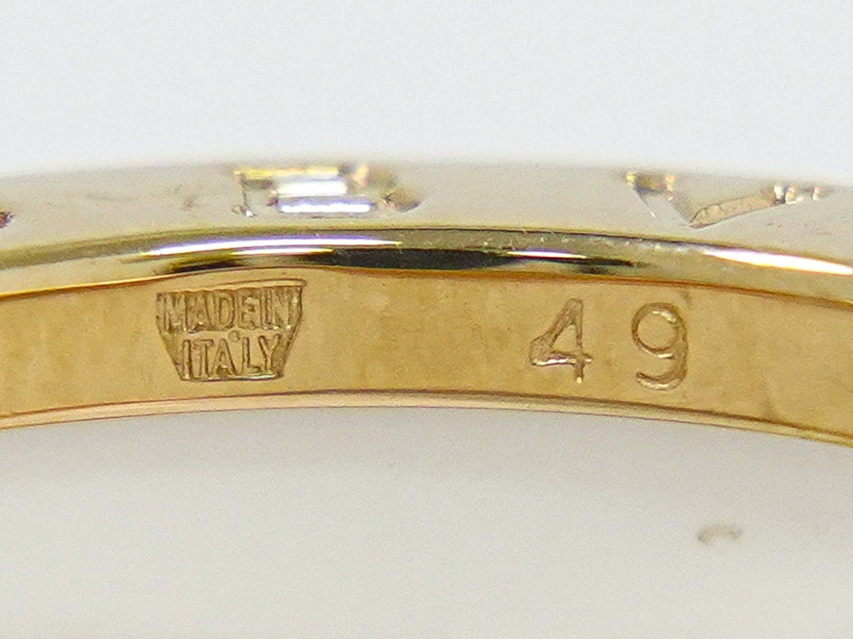 Bvlgari B.Zero1 Three Band 18K Yellow Gold And Ceramic Gold Yellow_Gold Ring Jewelry (Pre-Owned)