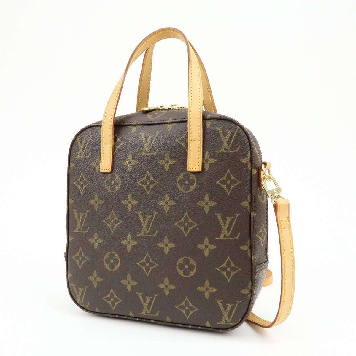 Louis Vuitton Spontini Monogram Canvas Brown Canvas Handbag (Pre-Owned)