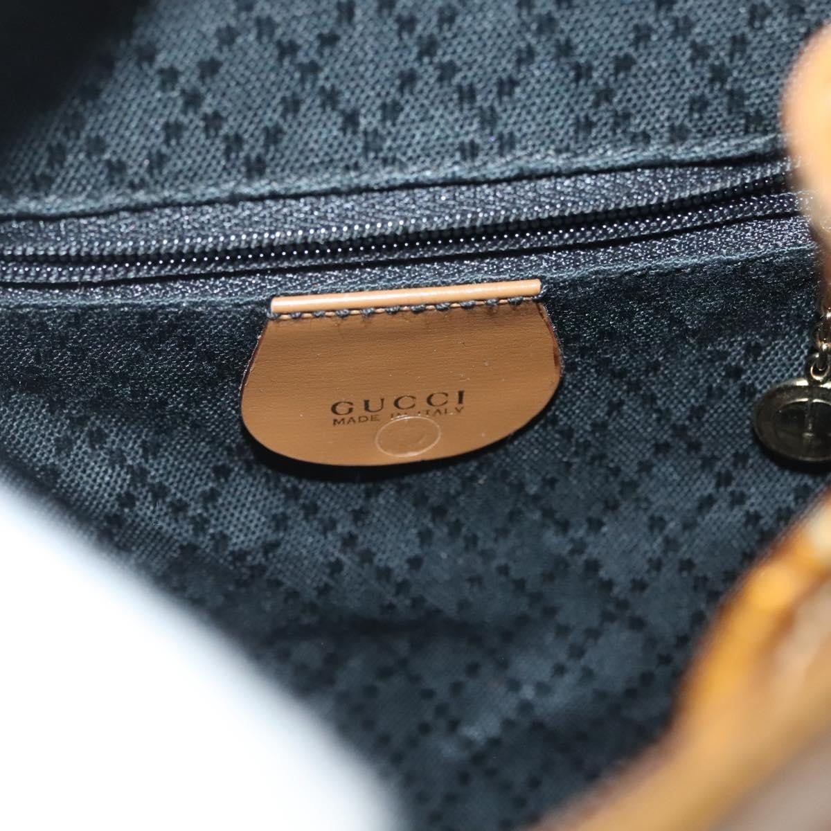 Gucci Vintage Bamboo Patent Gold Patent_Leather Bag (Pre-Owned)