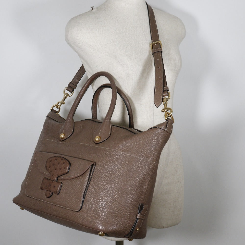 Loewe May Brown Leather Tote Bag (Pre-Owned)