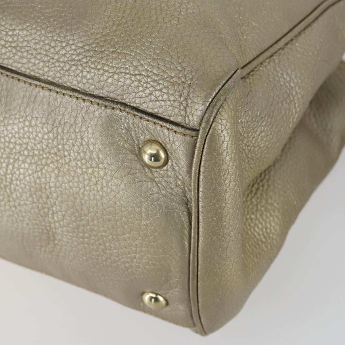 Gucci Bamboo Shopper Leather Beige Leather Tote Bag Bag (Pre-Owned)