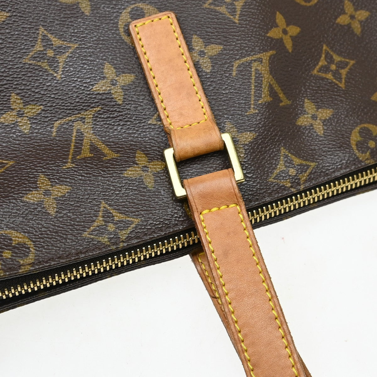 Louis Vuitton Cabas Mezzo Monogram Canvas Brown Canvas Tote Bag Bag (Pre-Owned)