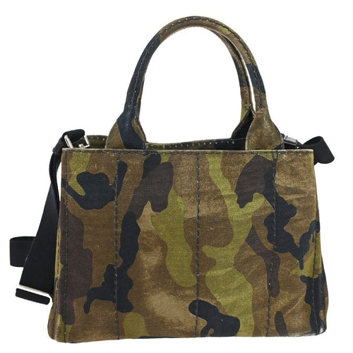 Prada Canapa Multicolour Canvas Handbag (Pre-Owned)