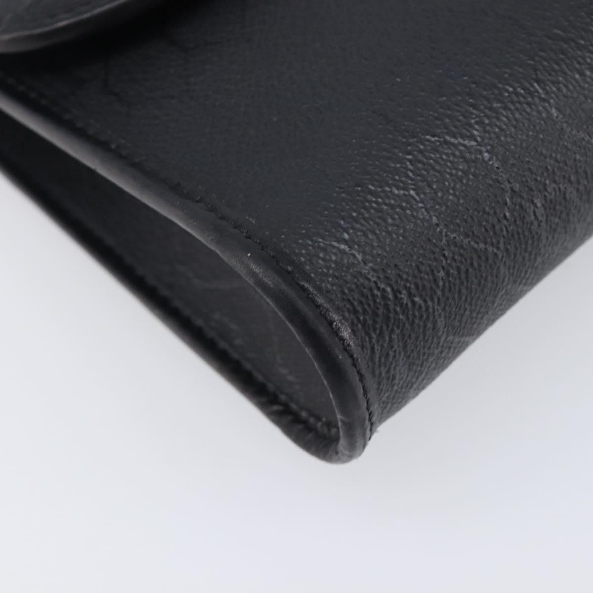 Christian Dior Vintage Honeycomb Zip Coated Canvas Black Canvas Clutche & Pouche Bag (Pre-Owned)