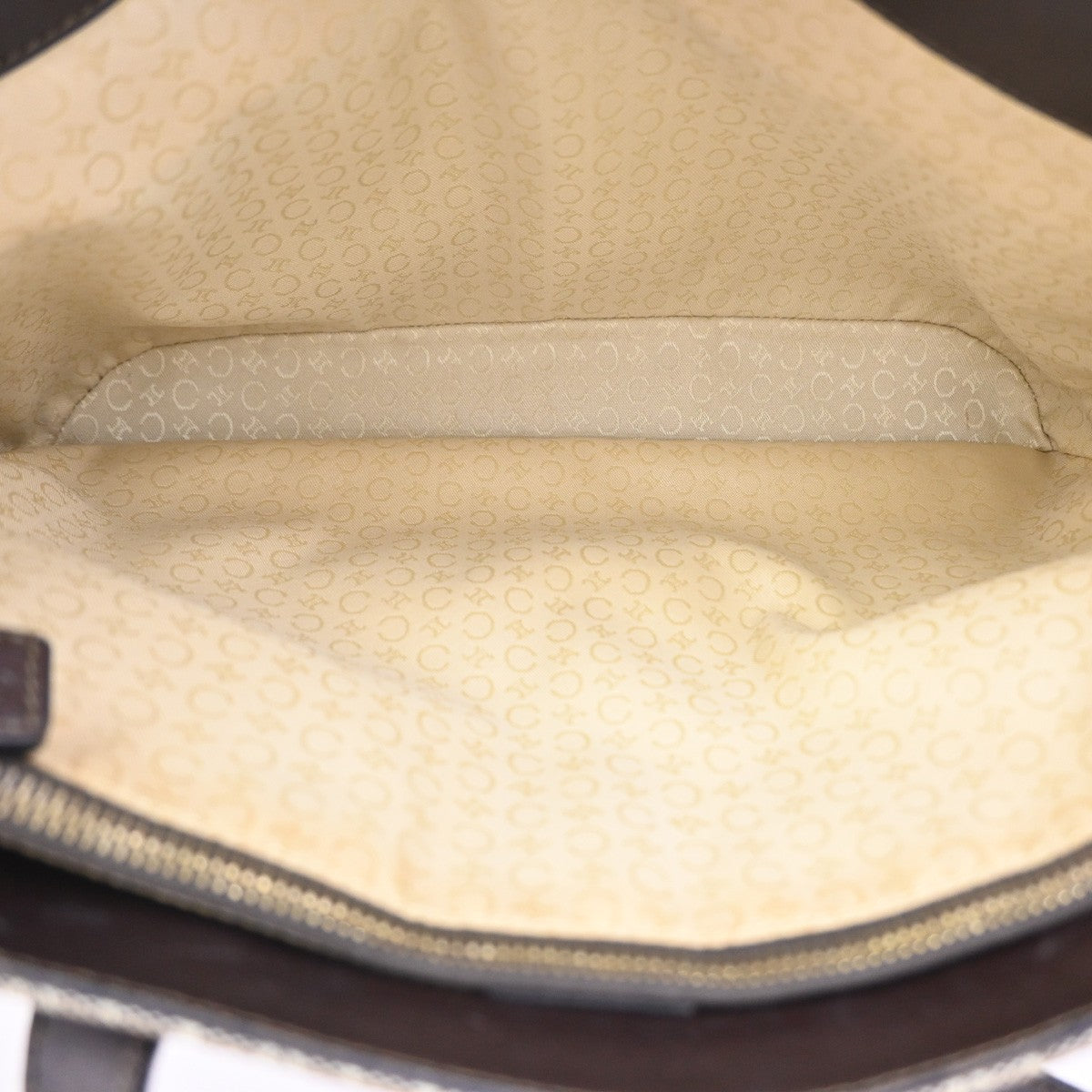 Celine Vintage Macadam Shopper Coated Canvas Brown Canvas Tote Bag Bag (Pre-Owned)