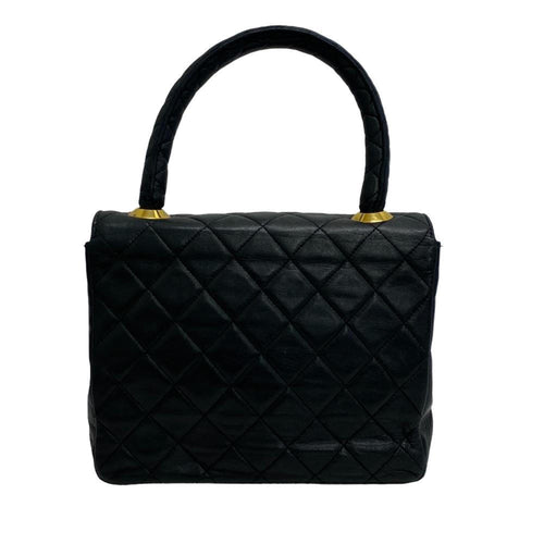 Chanel Coco Handle Black Leather Handbag (Pre-Owned)
