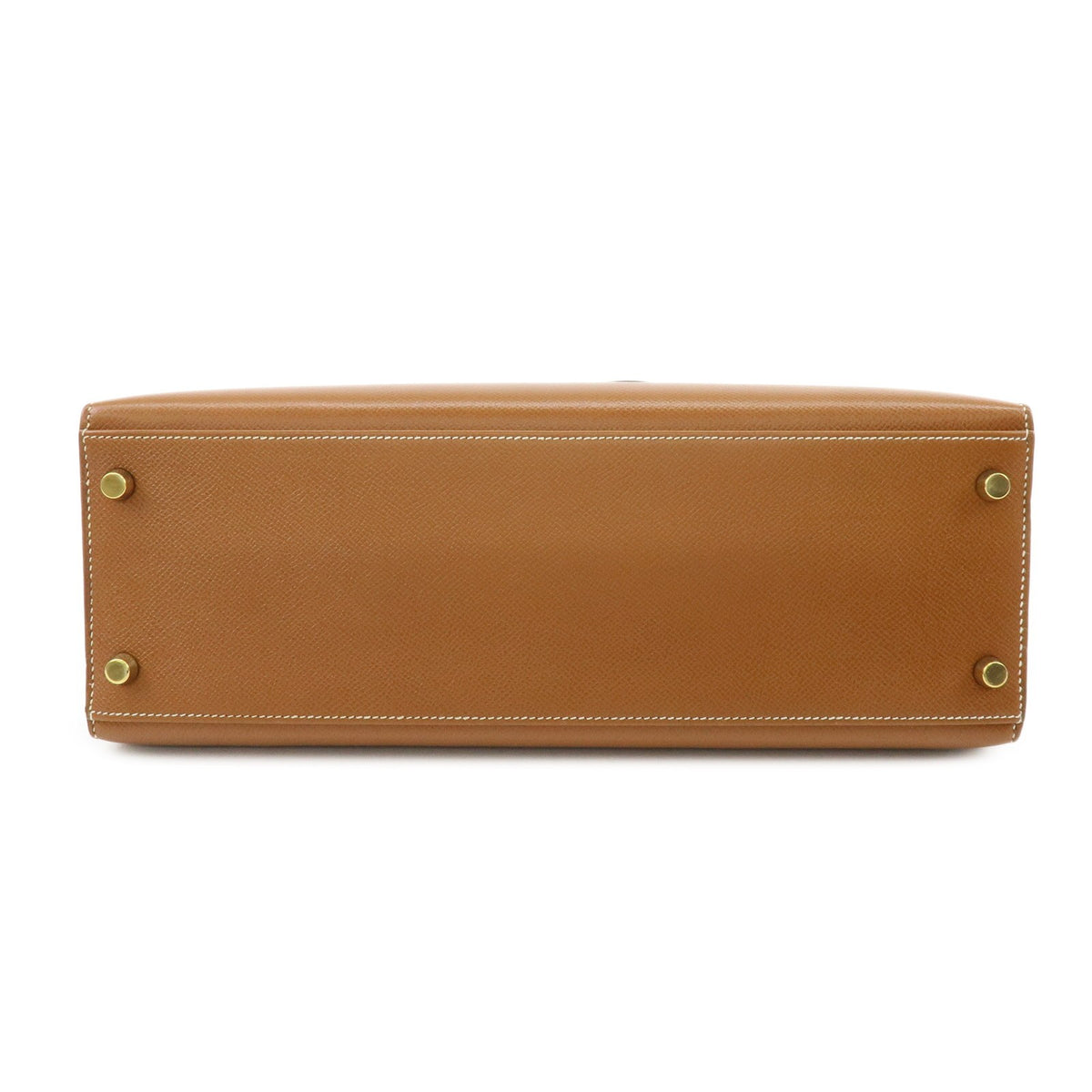 Hermes Kelly Brown Courchevel With Gold Hardware Camel Leather Handbag (Pre-Owned)