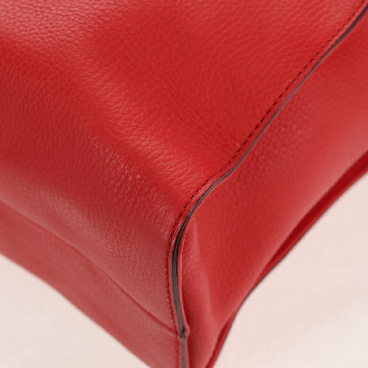 Gucci Grand Prix Interlocking Gg Grainy Leather Red Leather Tote Bag Bag (Pre-Owned)