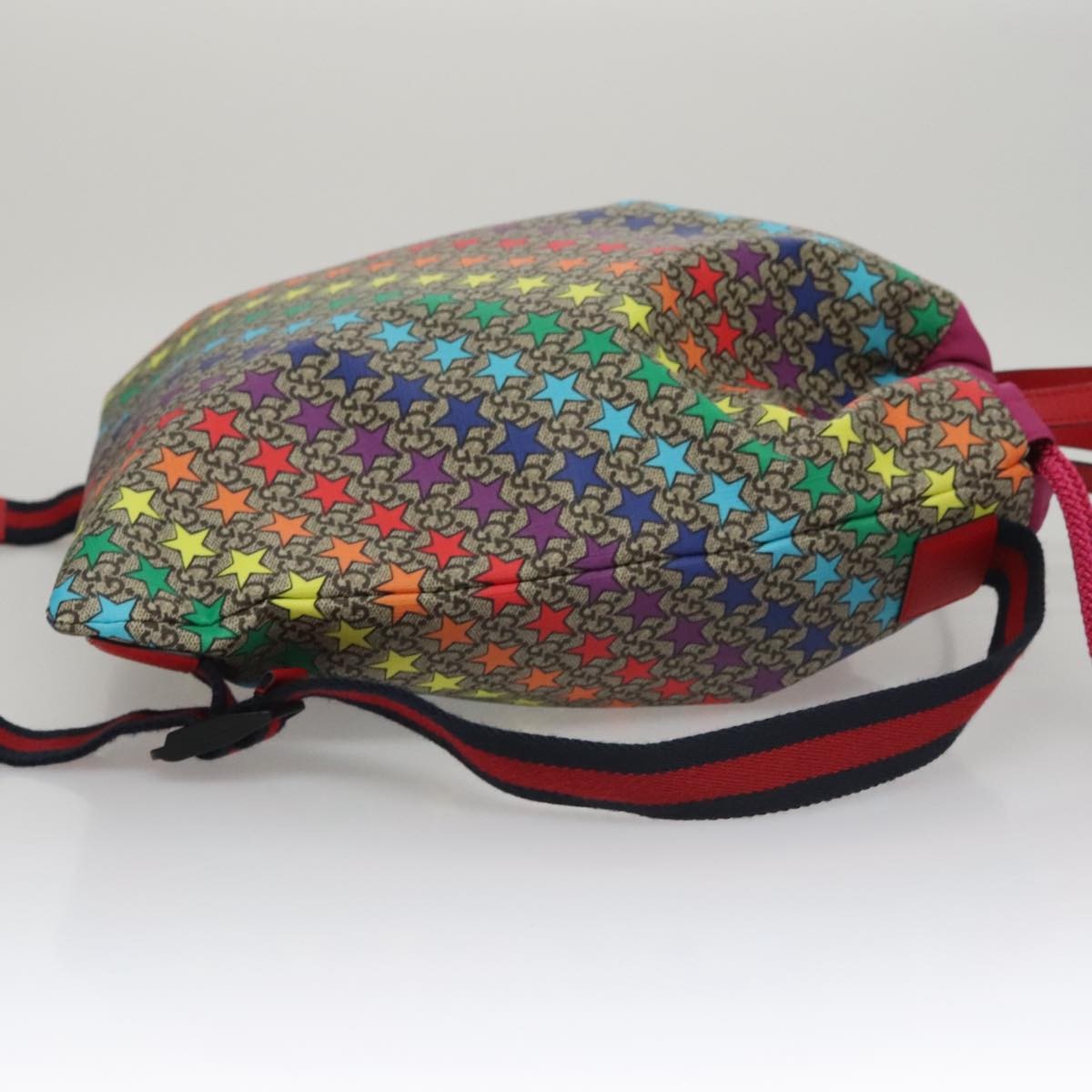 Gucci Children's Drawstring Printed Gg Coated Canvas Multicolour Canvas Backpack Bag (Pre-Owned)