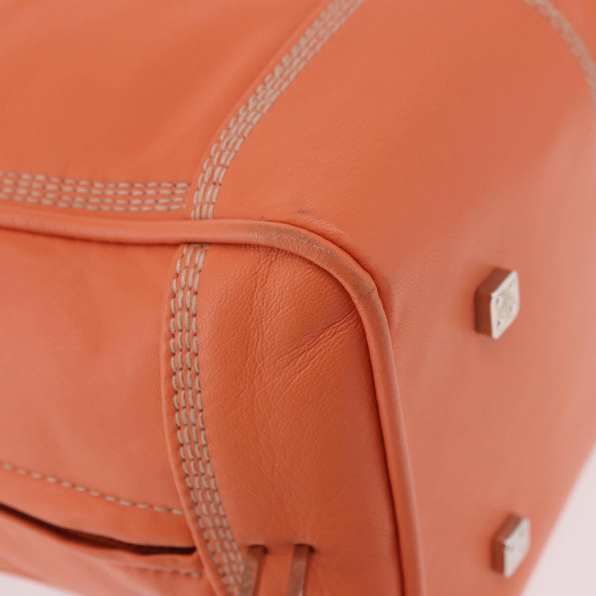 Loewe Anagram Leather Orange Leather Handbag (Pre-Owned)
