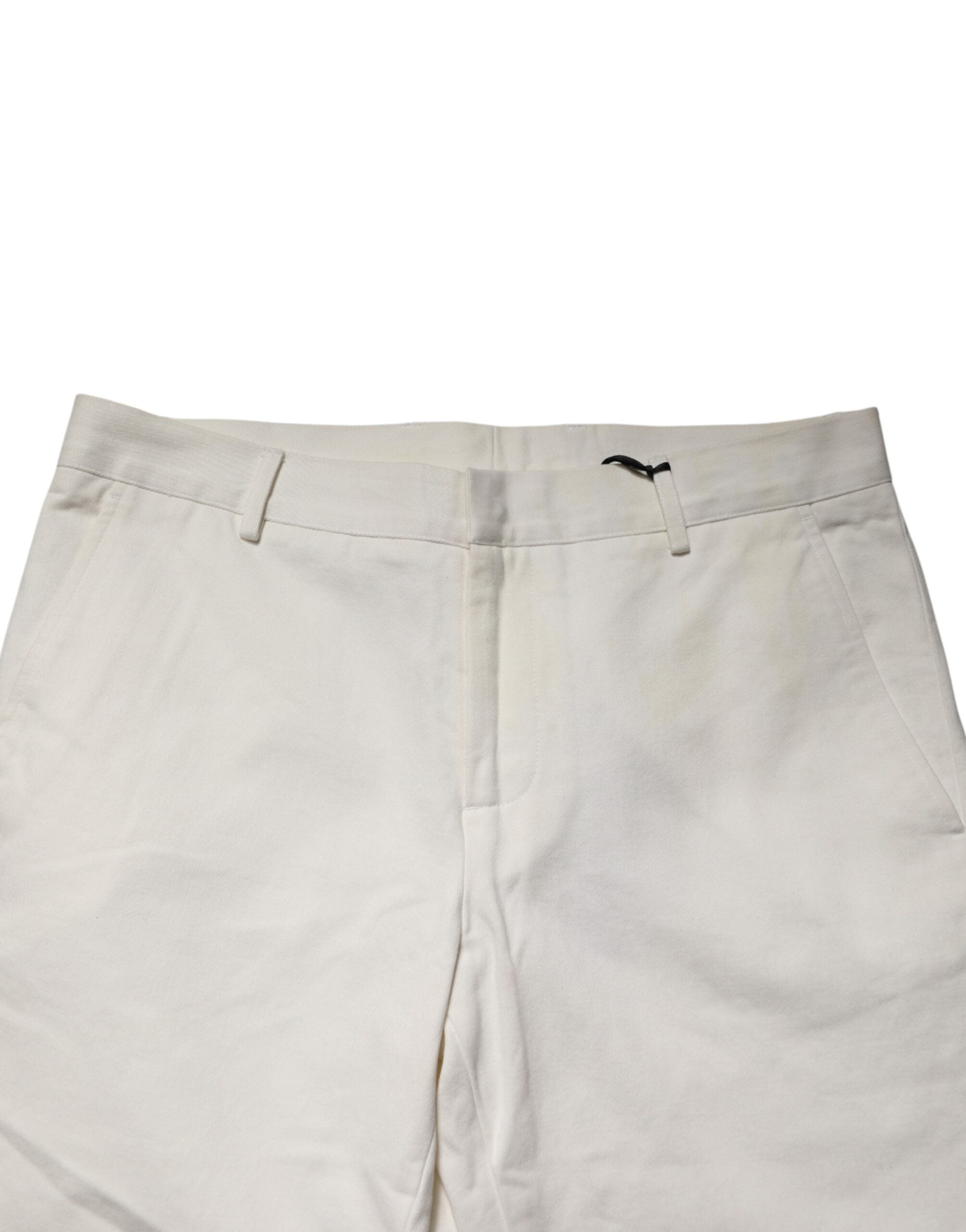Daniele Alessandrini White Cotton Straight Chino Trouser Men's Pants (Pre-Owned)