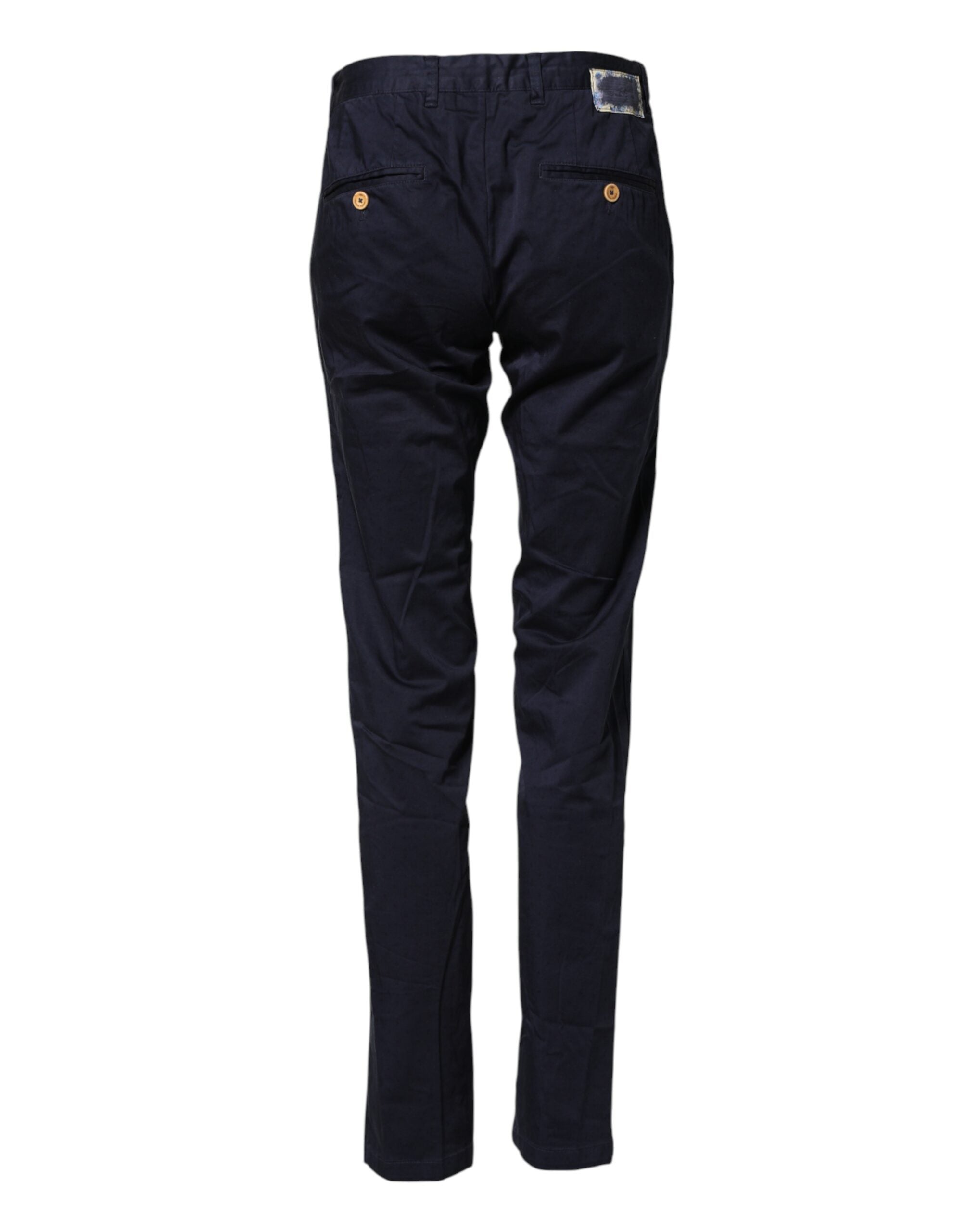 Domenico Tagliente Dark Blue Cotton Skinny Men Trouser Men's Pants (Pre-Owned)