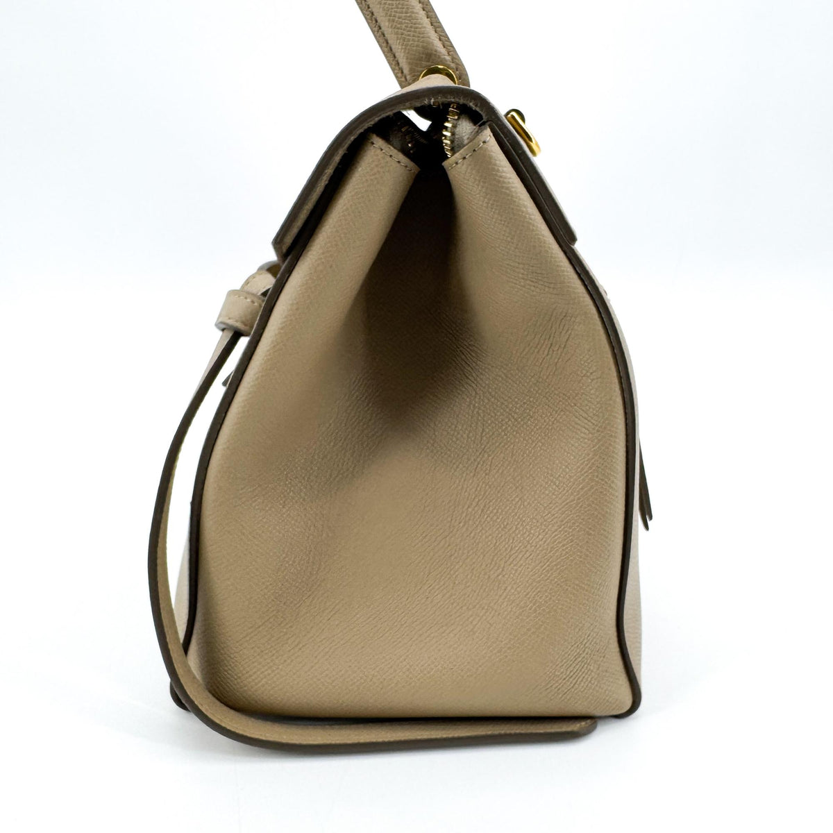 Celine Belt Calfskin Beige Leather Handbag (Pre-Owned)