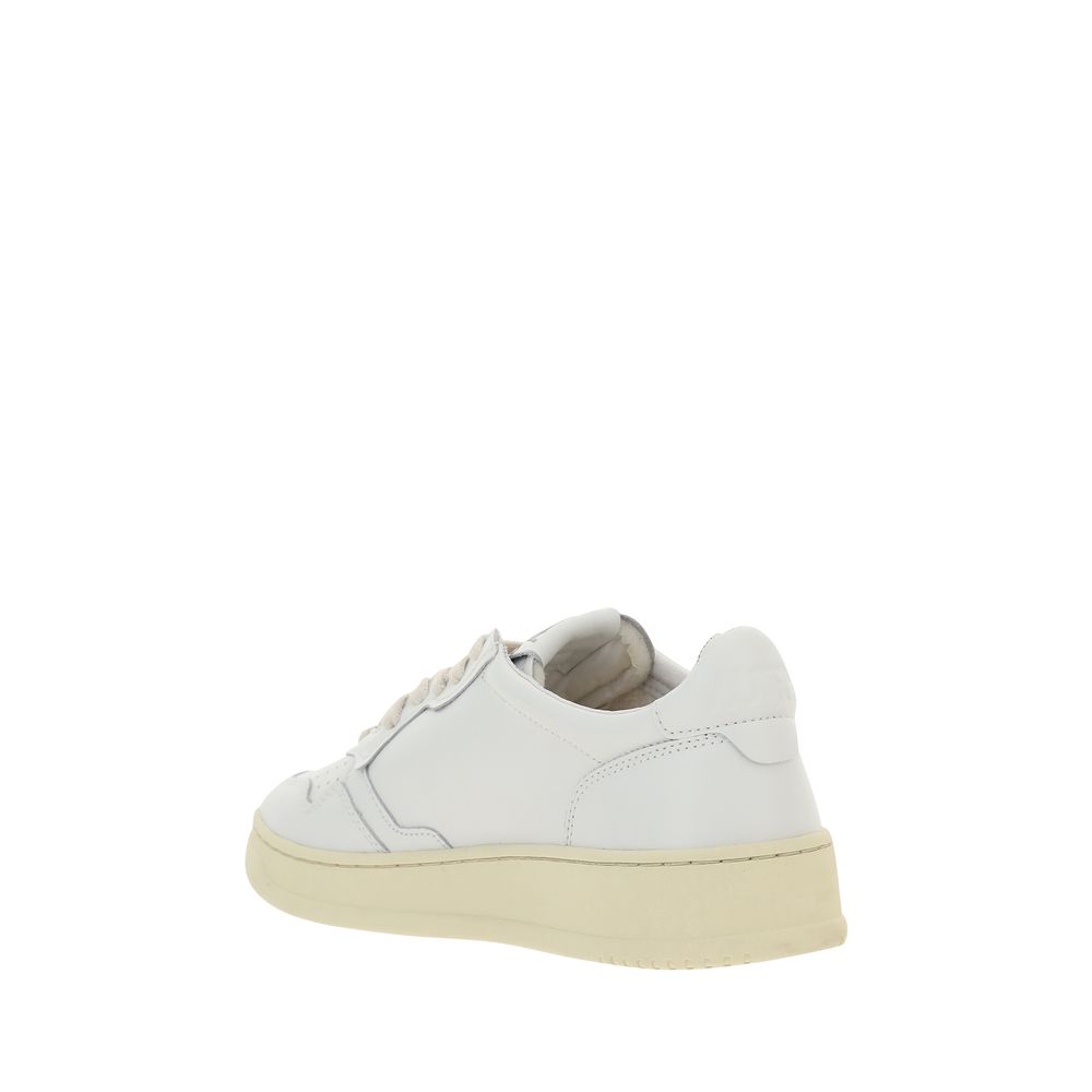 Autry White Calf Leather Bos Taurus Men's Sneakers