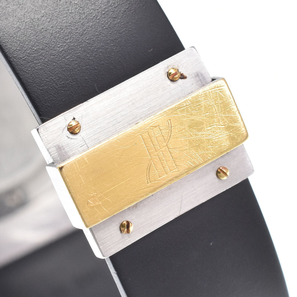 Hublot Classic Mdm Quartz Stainless Steel And Rubber With Diamond Bezel, Markers And Strap Detail Watch (Pre-Owned)