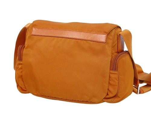 Prada Tessuto Orange Synthetic Shoulder Bag (Pre-Owned)