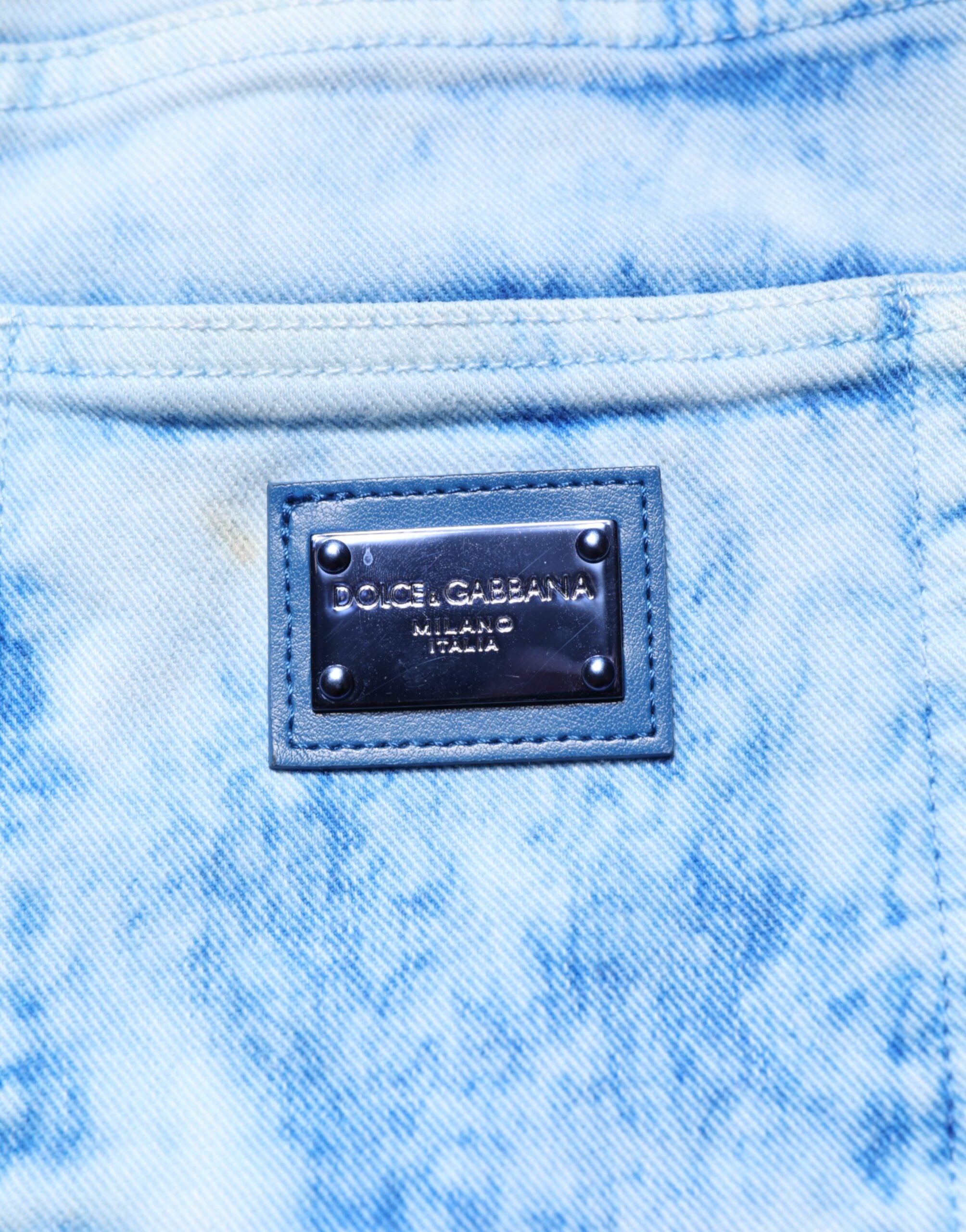 Dolce & Gabbana Light Blue High Waist Skinny Denim Women's Jeans (Pre-Owned)
