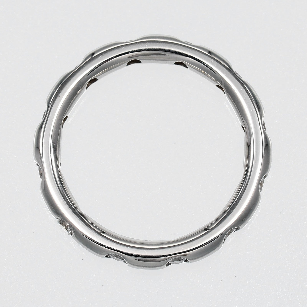 Tiffany & Co. Dots 950 Platinum Silver Platinum Ring Jewelry (Pre-Owned)