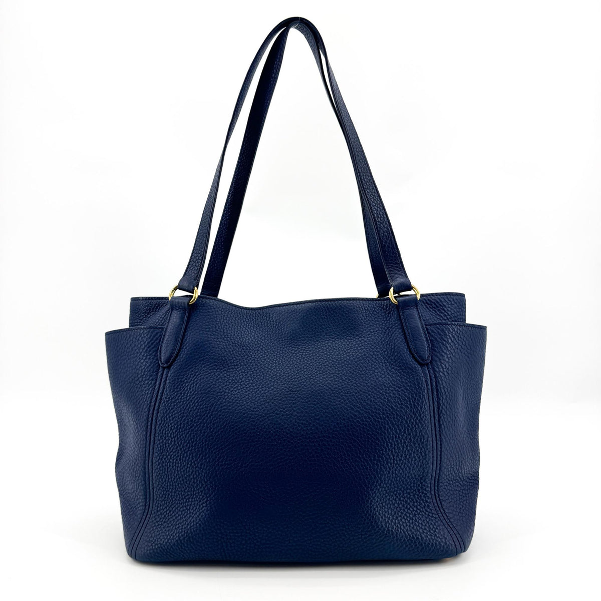 Prada Tote Vitello Daino Vitello Daino Navy Calfskin Tote Bag Bag (Pre-Owned)