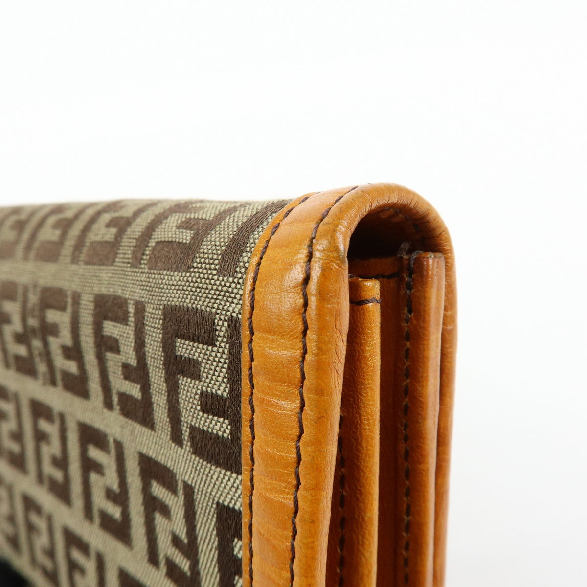 Fendi Bifold Zucca Coated Canvas Beige Canvas Wallets Accessory (Pre-Owned)
