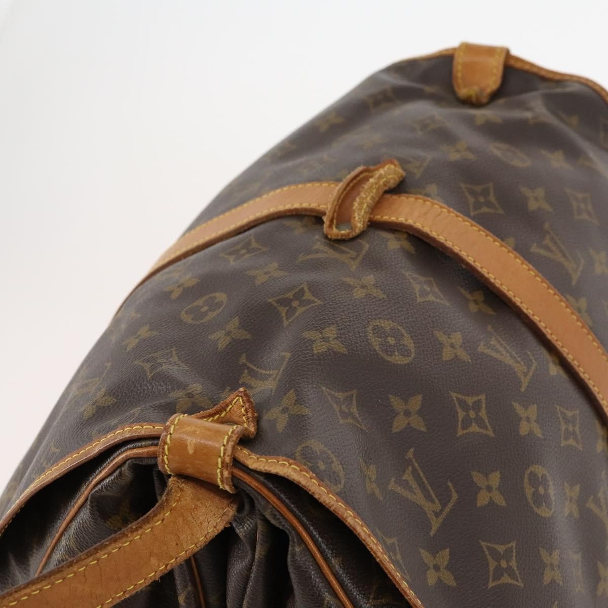 Louis Vuitton Saumur Monogram Canvas Brown Canvas Shoulder Bag Bag (Pre-Owned)