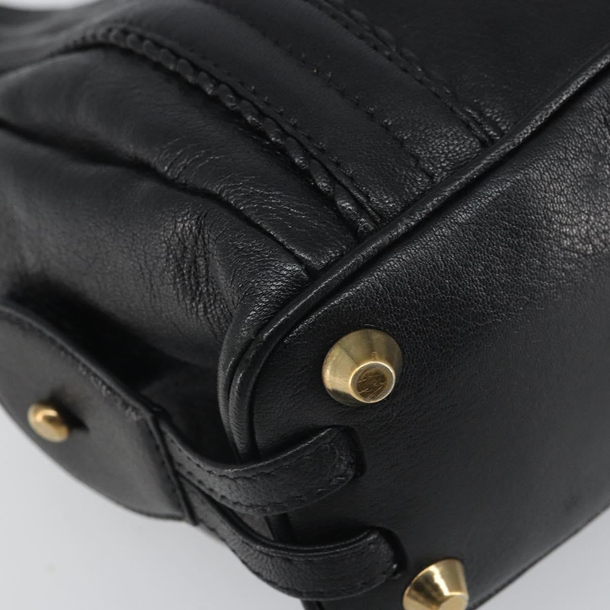 Chloe Irène Leather Black Leather Tote Bag Bag (Pre-Owned)