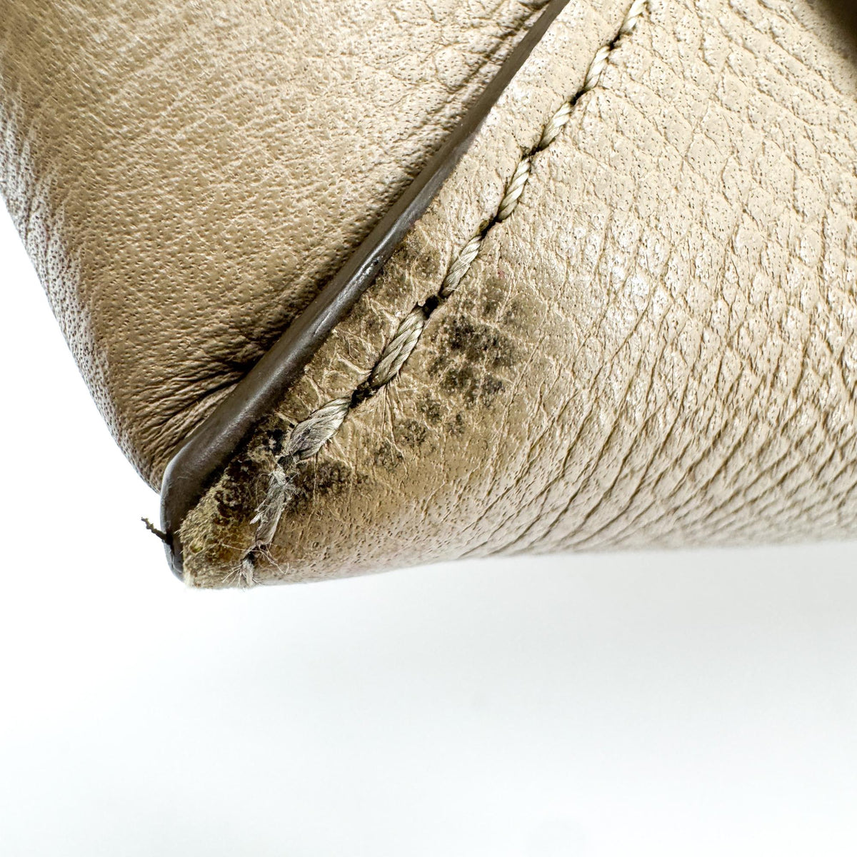 Celine Belt Calfskin Beige Leather Handbag (Pre-Owned)