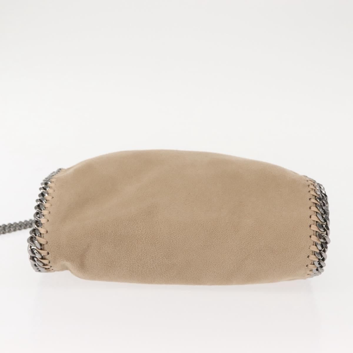 Stella Mccartney Falabella Fold Over Shaggy Deer Beige Polyester Crossbody Bag Bag (Pre-Owned)