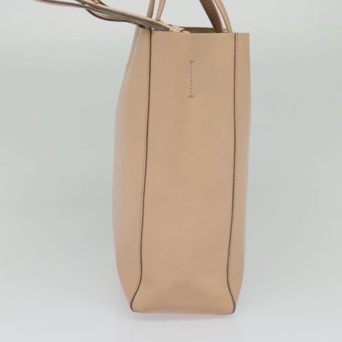 Celine Vertical Cabas Tote Leather Pink Leather Tote Bag Bag (Pre-Owned)