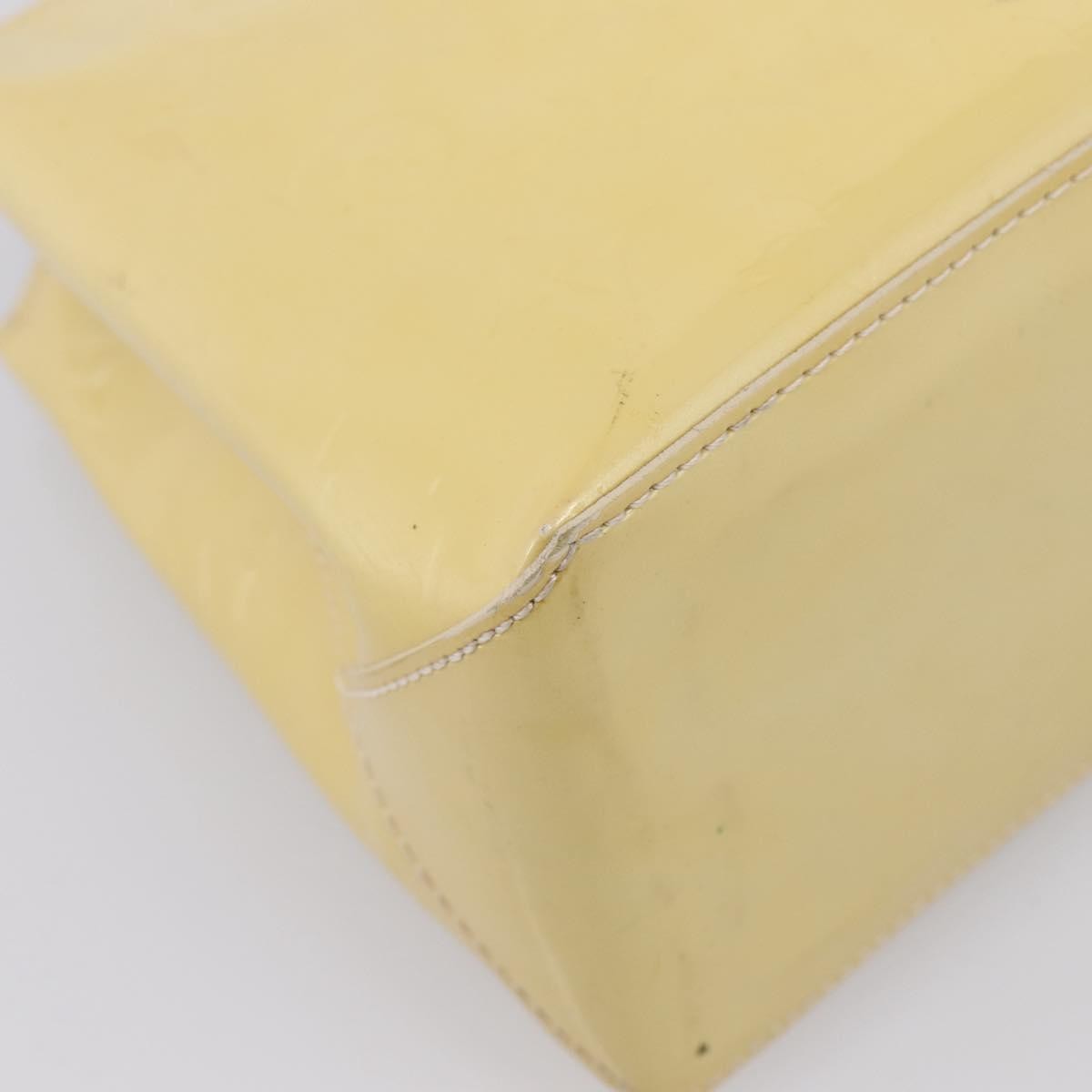 Louis Vuitton Wilshire Monogram Vernis Yellow Patent_Leather Handbag (Pre-Owned)
