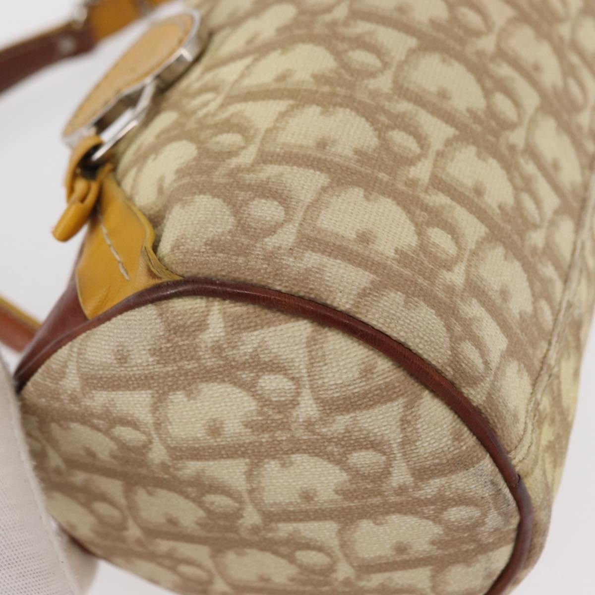 Christian Dior Vintage Trotter Romantique Diorissimo Coated Canvas Beige Canvas Shoulder Bag Bag (Pre-Owned)