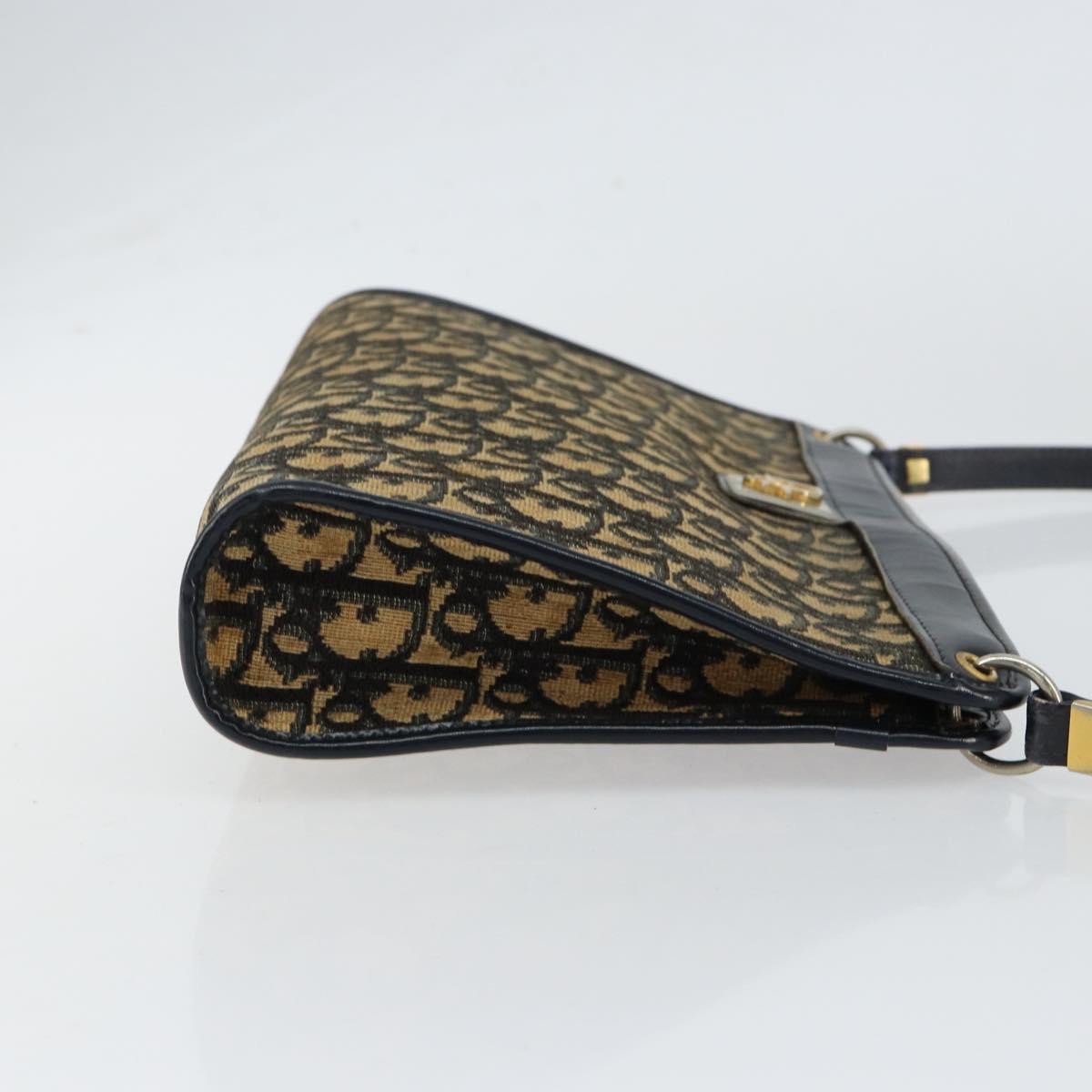 Christian Dior Vintage Trotter Canvas Navy Canvas Shoulder Bag Bag (Pre-Owned)