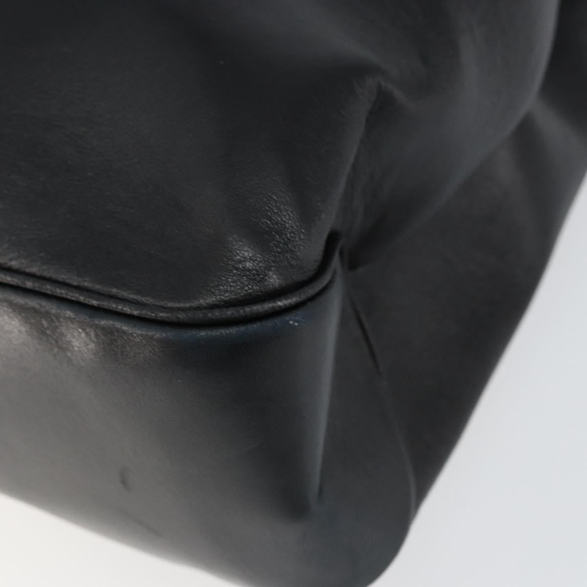 Salvatore Ferragamo Vala Leather Black Leather Tote Bag Bag (Pre-Owned)