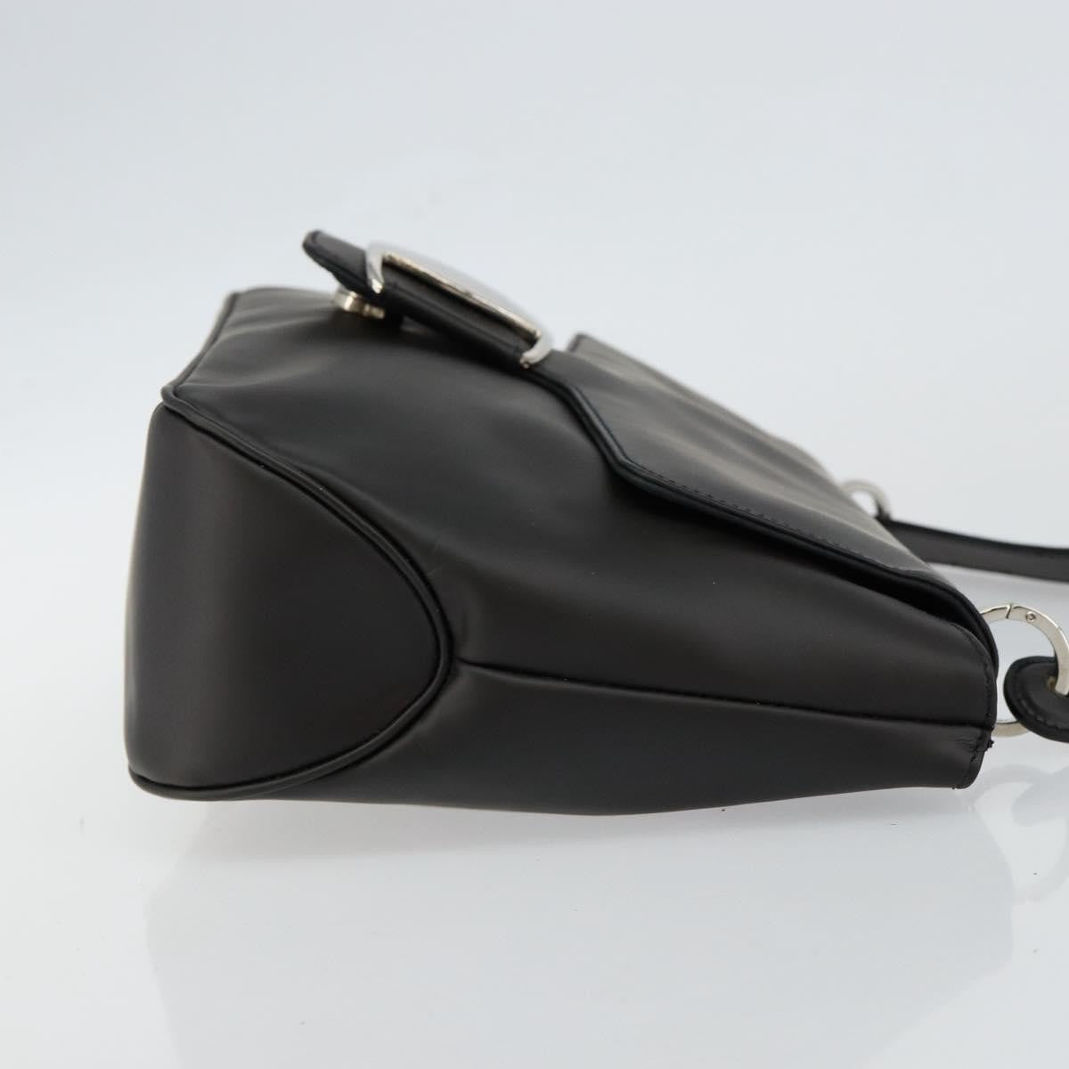Salvatore Ferragamo Vala Leather Black Leather Bag (Pre-Owned)