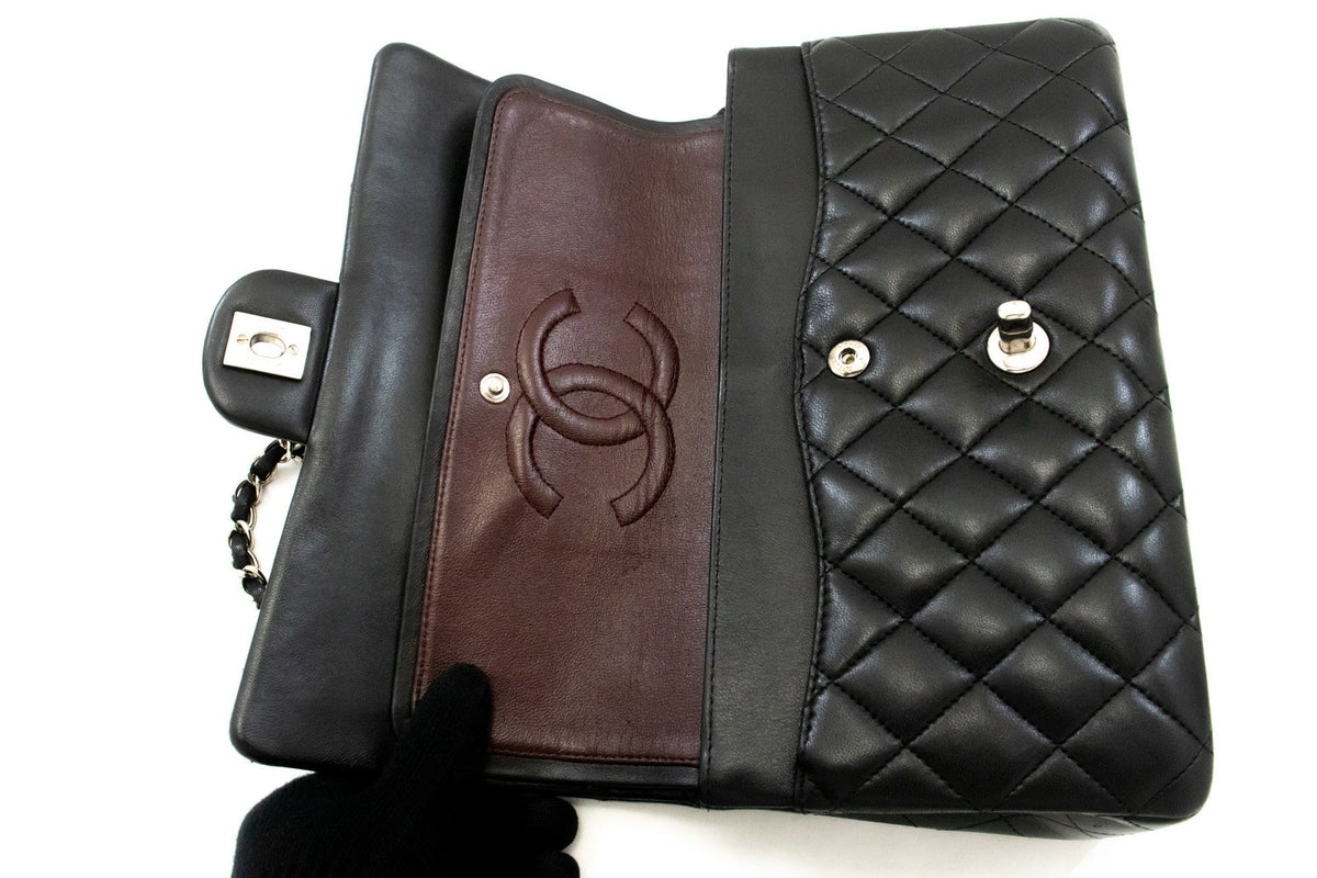 Chanel Classic Bowler Quilted Caviar Black Leather Handbag (Pre-Owned)