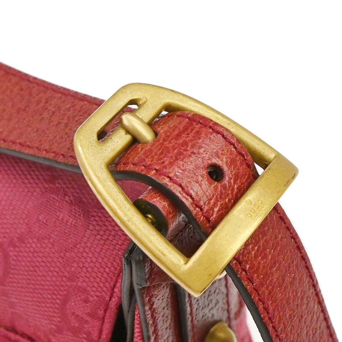 Gucci Horsebit Web Flap Gg Canvas And Leather Pink Canvas Shoulder Bag Bag (Pre-Owned)