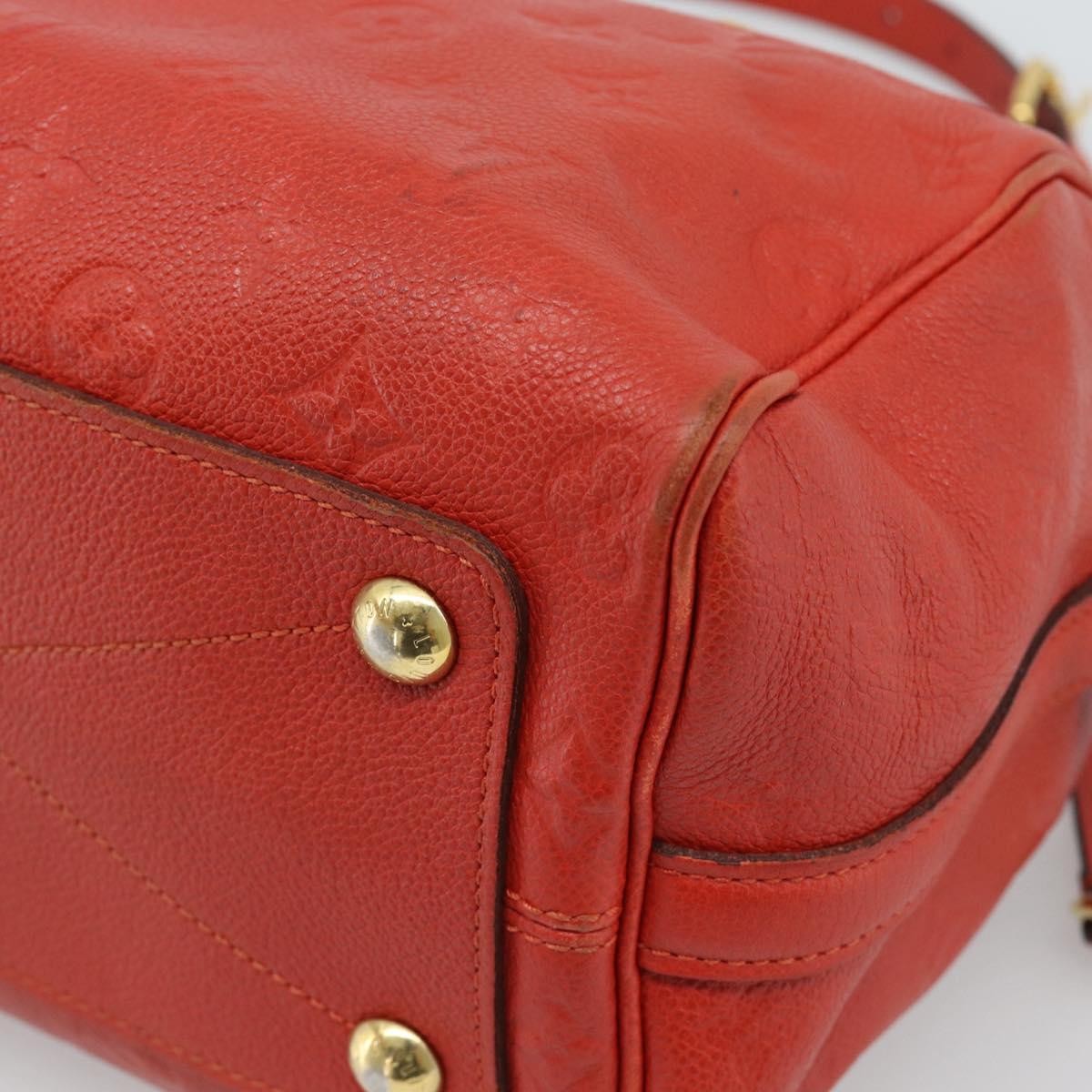 Louis Vuitton Speedy Bandouliere Monogram Empreinte Leather Red Leather Handbag (Pre-Owned)