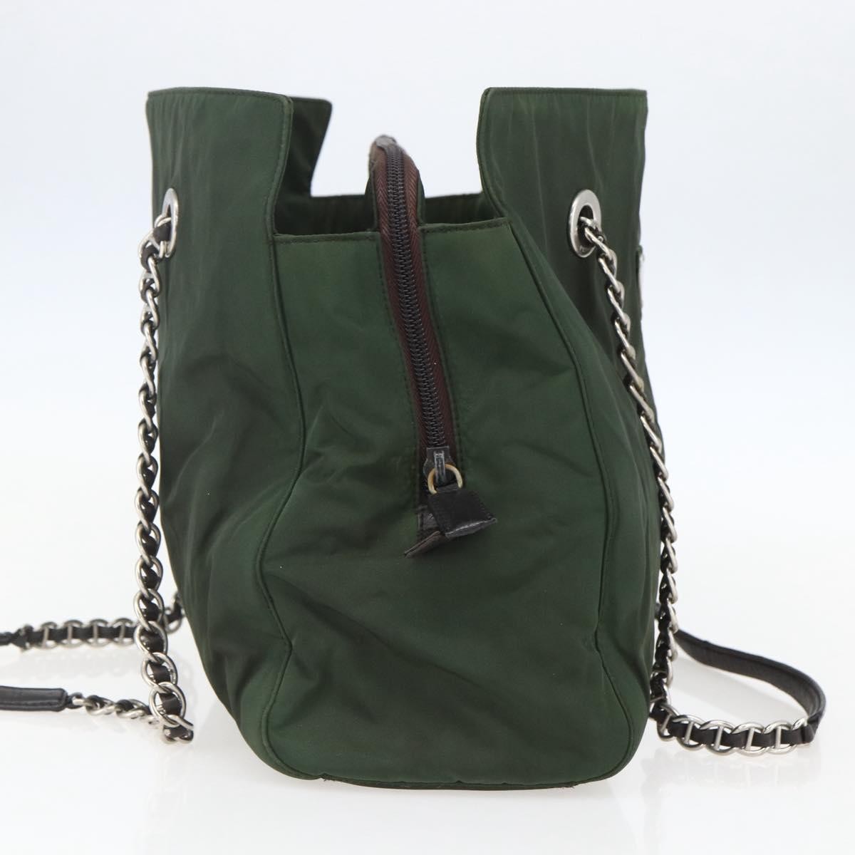 Prada Re-Edition 1995 Chain Quilted Re-Nylon Khaki Nylon Tote Bag Bag (Pre-Owned)