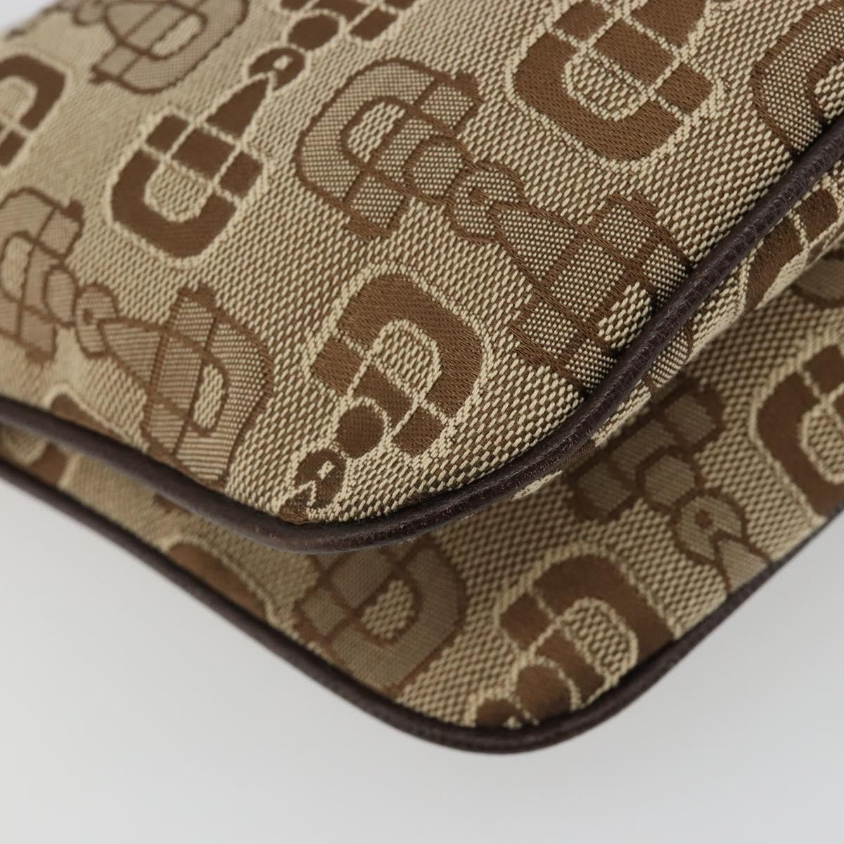 Gucci Vintage Top Handle Canvas Beige Canvas Handbag (Pre-Owned)